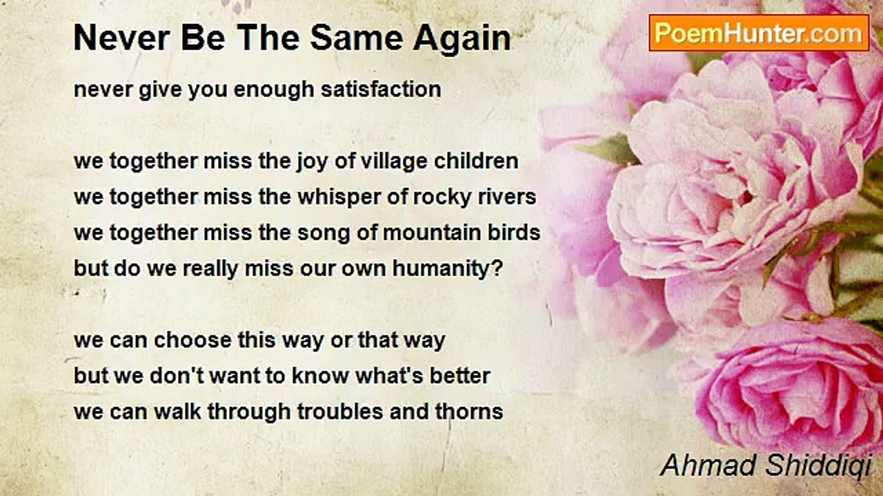 Ahmad Shiddiqi - Never Be The Same Again