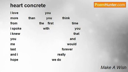 Make A Wish - heart concrete