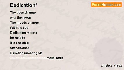 malini kadir - Dedication*