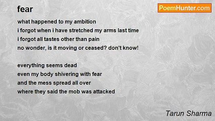 Tarun Sharma - fear