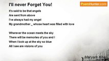 Maryam Khan - I'll never Forget You!