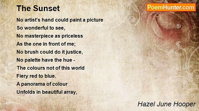 Hazel June Hooper - The Sunset