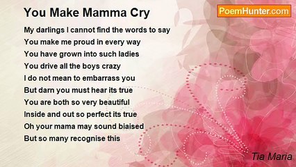 Tia Maria - You Make Mamma Cry