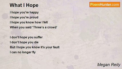 Megan Reily - What I Hope