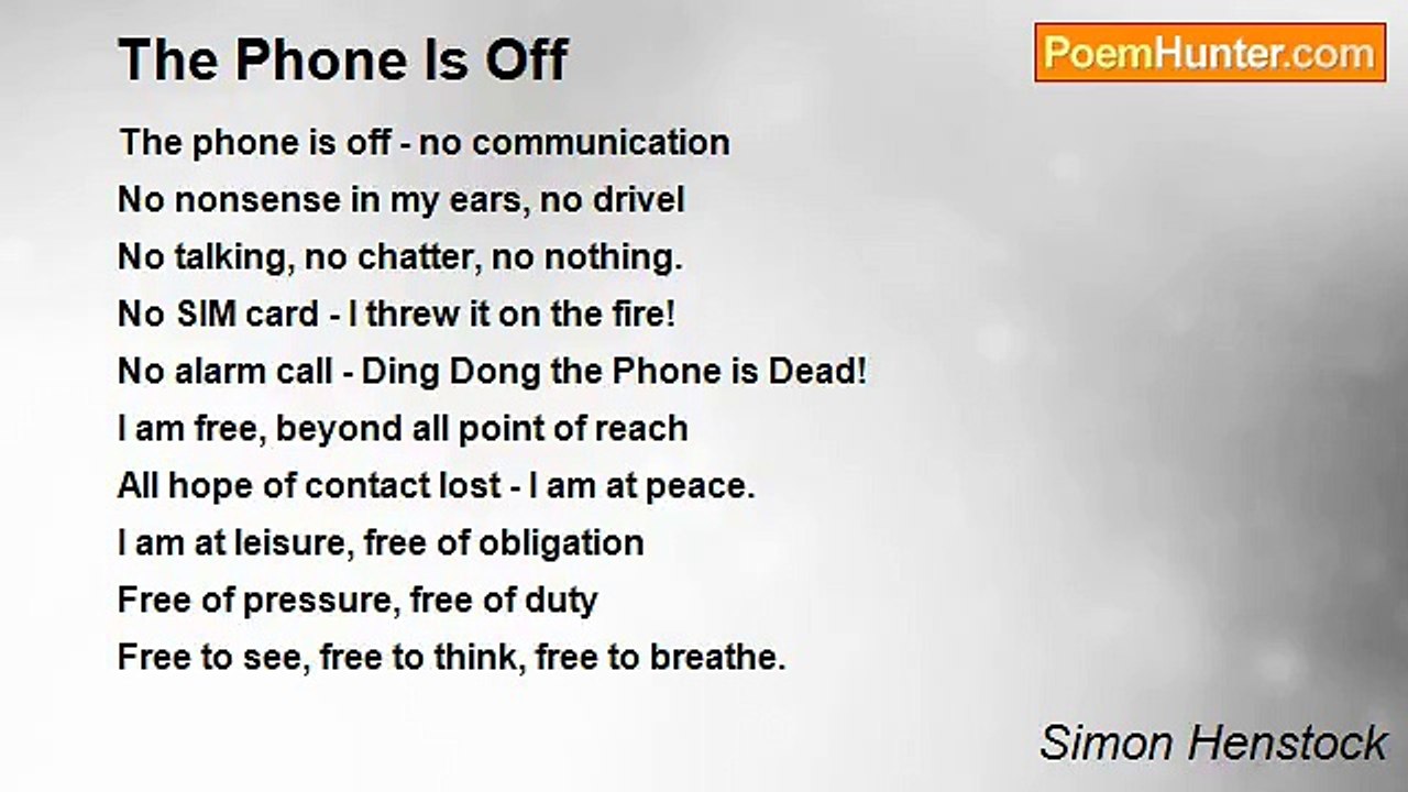 Simon Henstock - The Phone Is Off