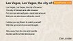 Dan Jordan - Las Vegas, Las Vegas, the city of the unknown