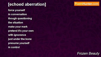 Frozen Beauty - [echoed aberration]