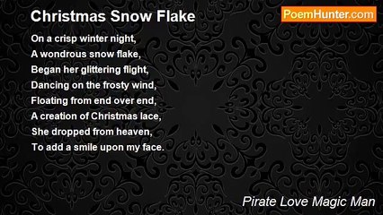 Pirate Love Magic Man - Christmas Snow Flake