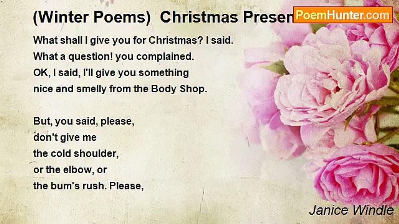 Janice Windle - (Winter Poems)  Christmas Present