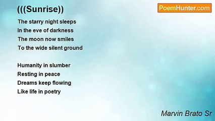 Marvin Brato Sr - (((Sunrise))