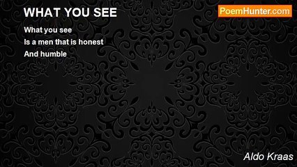 Aldo Kraas - WHAT YOU SEE
