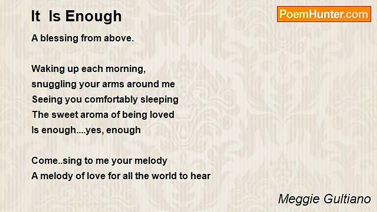 Meggie Gultiano - It  Is Enough