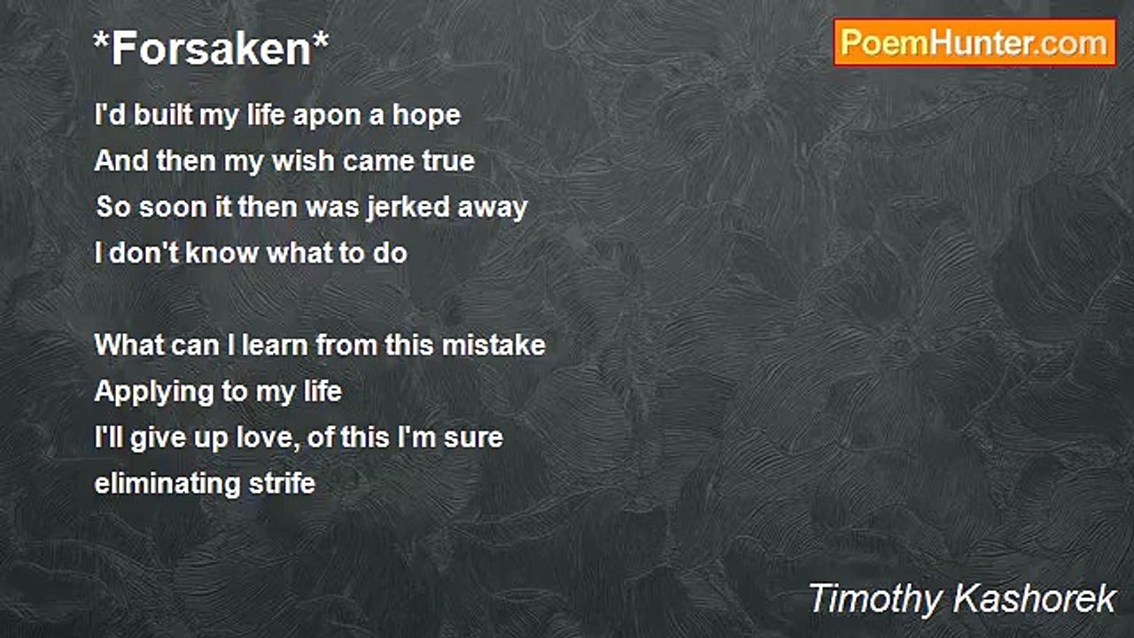 Timothy Kashorek - *Forsaken*