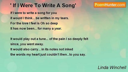 Linda Winchell - ' If I Were To Write A Song'
