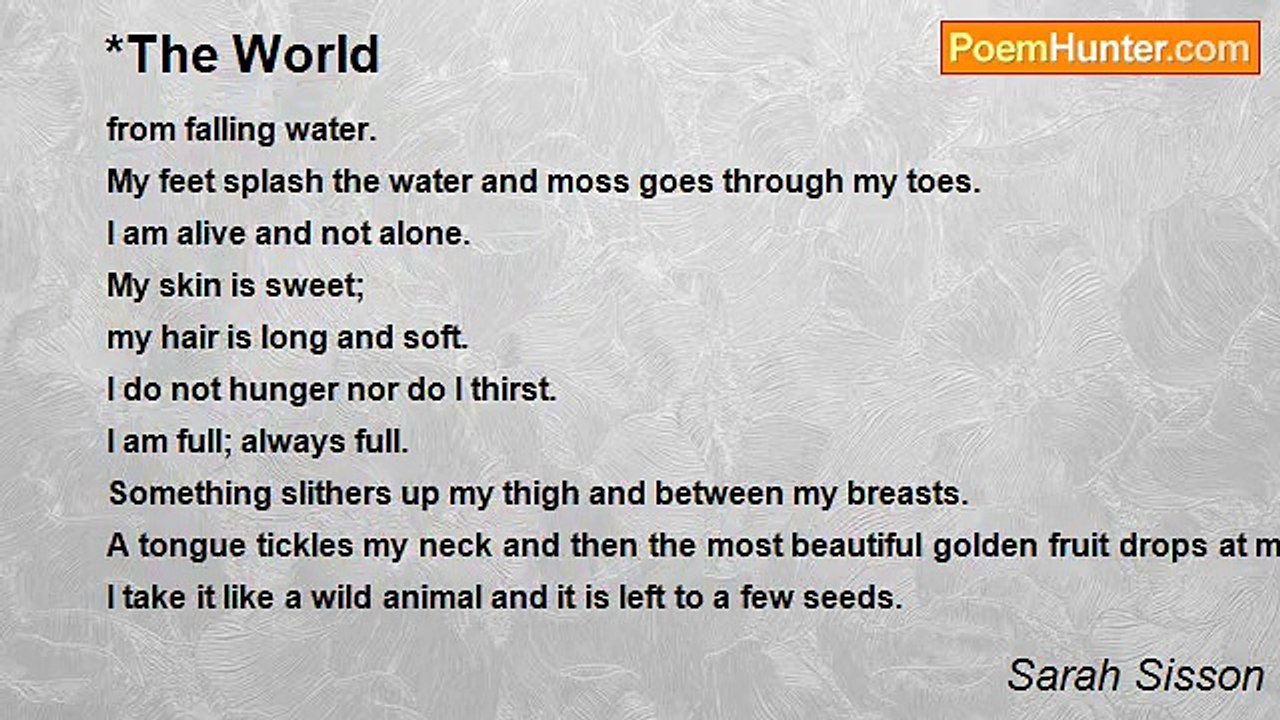Sarah Sisson - *The World
