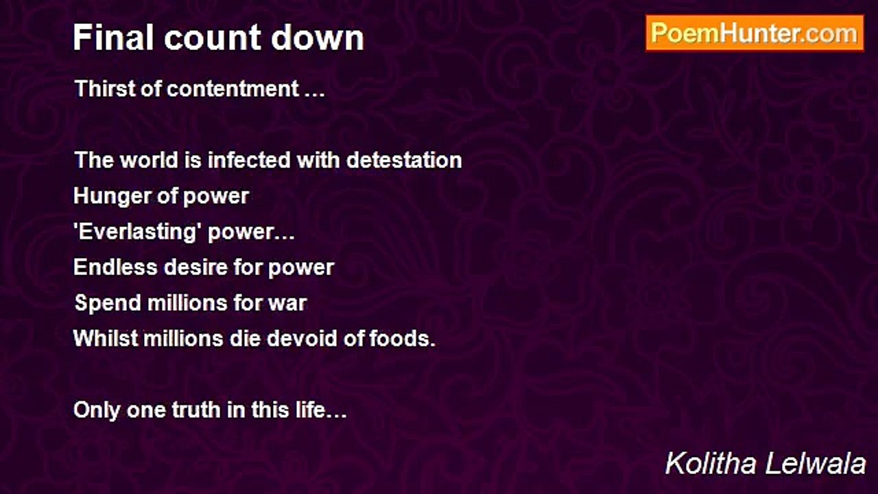 Kolitha Lelwala - Final count down