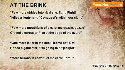 sathya narayana - AT THE BRINK