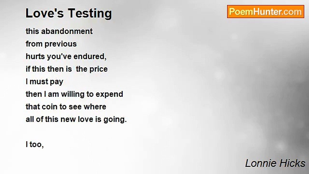 Lonnie Hicks - Love's Testing