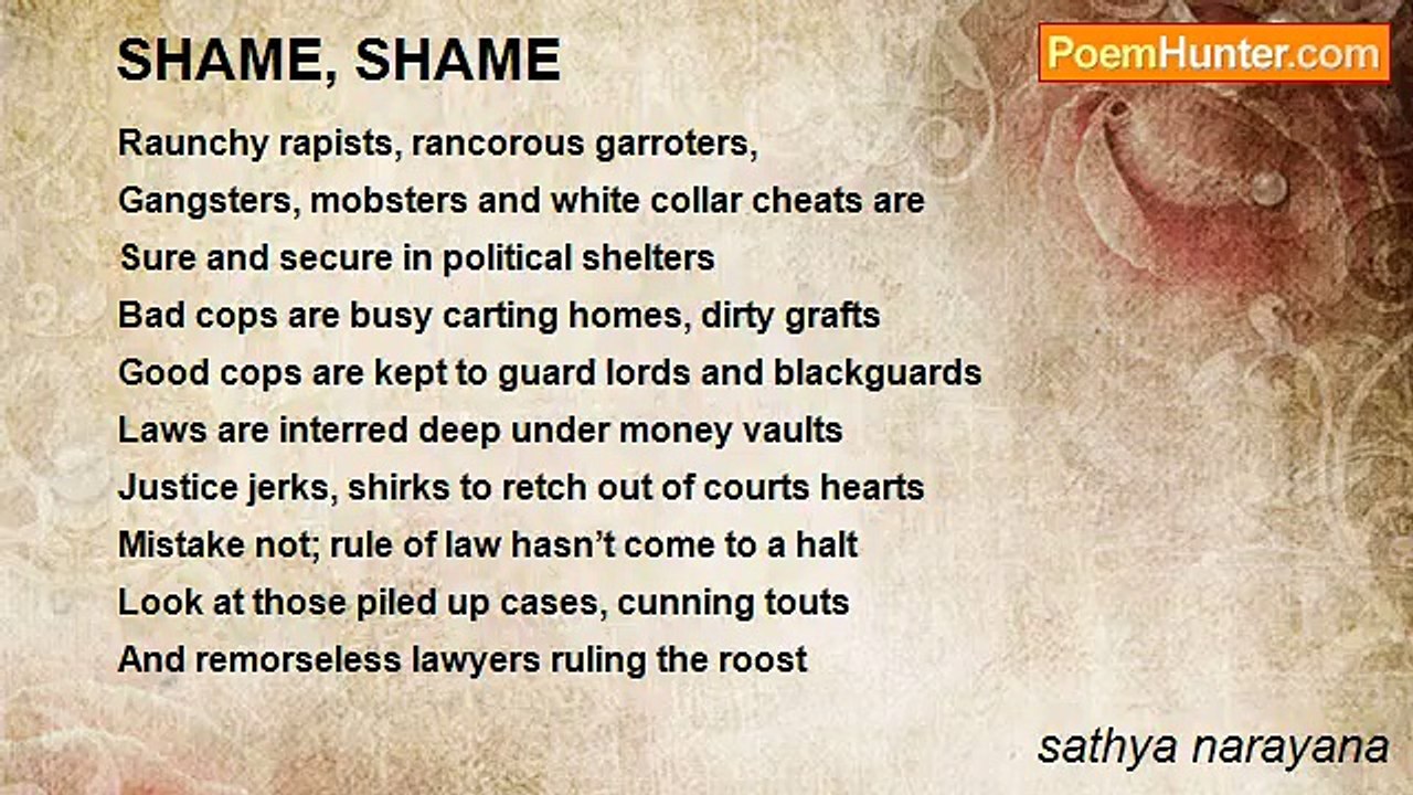 sathya narayana - SHAME, SHAME