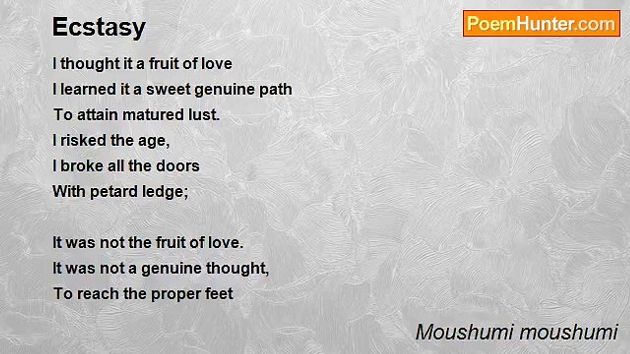Moushumi moushumi - Ecstasy