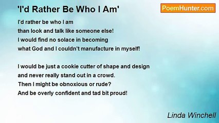 Linda Winchell - 'I'd Rather Be Who I Am'