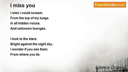 Silence Dogood - I miss you