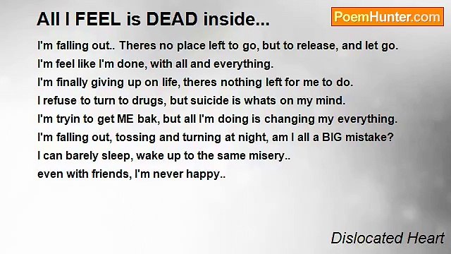 Dislocated Heart - All I FEEL is DEAD inside...