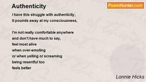 Lonnie Hicks - Authenticity
