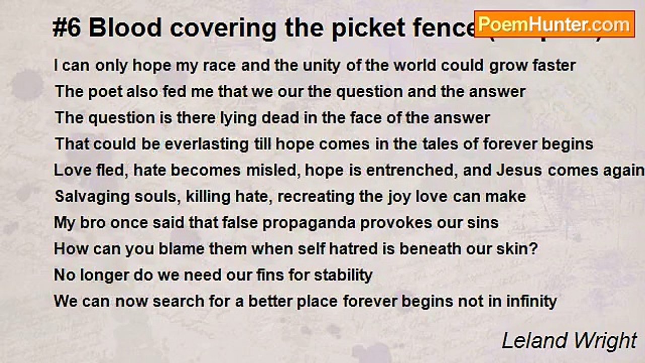 Leland Wright - #6 Blood covering the picket fence (Prophet)