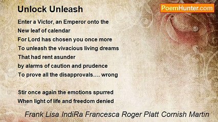 Frank Lisa IndiRa Francesca Roger Platt Cornish Martin - Unlock Unleash