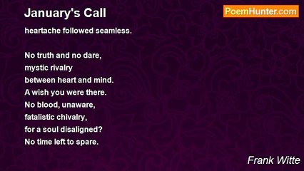 Frank Witte - January's Call