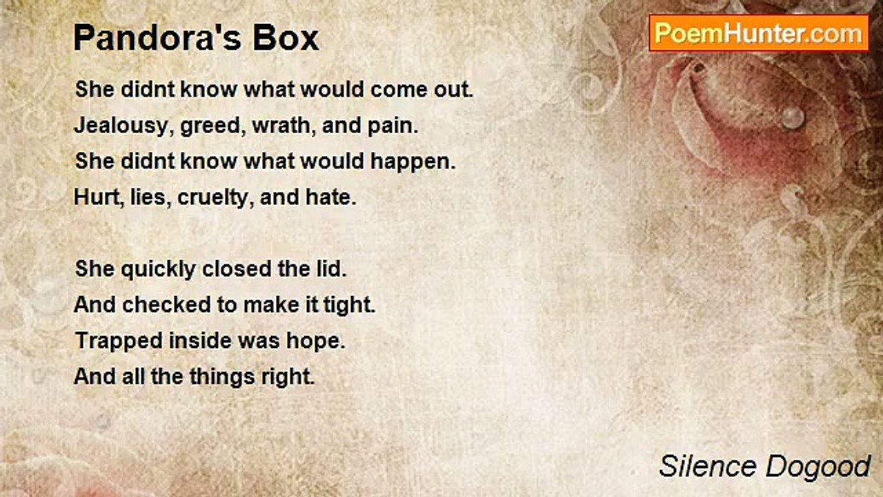 Silence Dogood - Pandora's Box