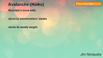 Jim Norausky - Avalanche (Haiku)