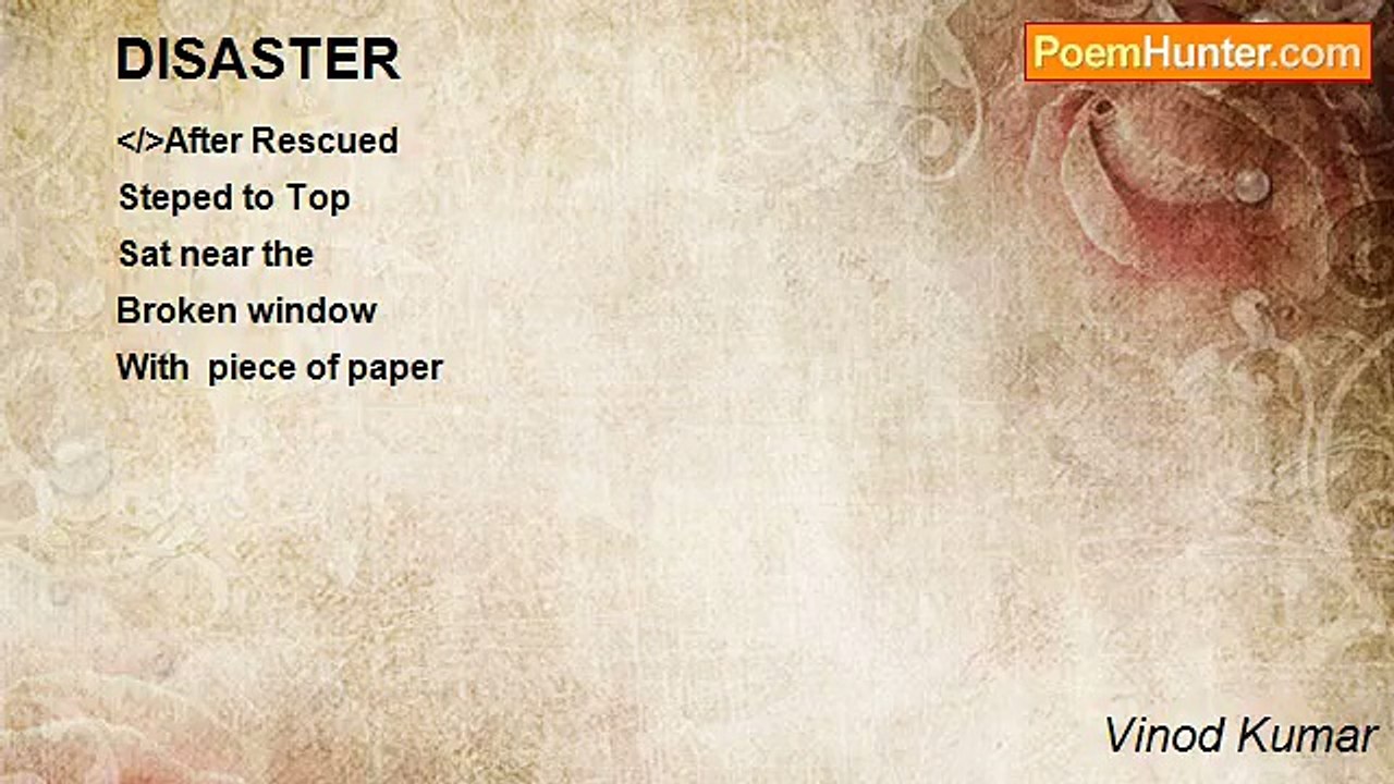 Vinod Kumar - DISASTER