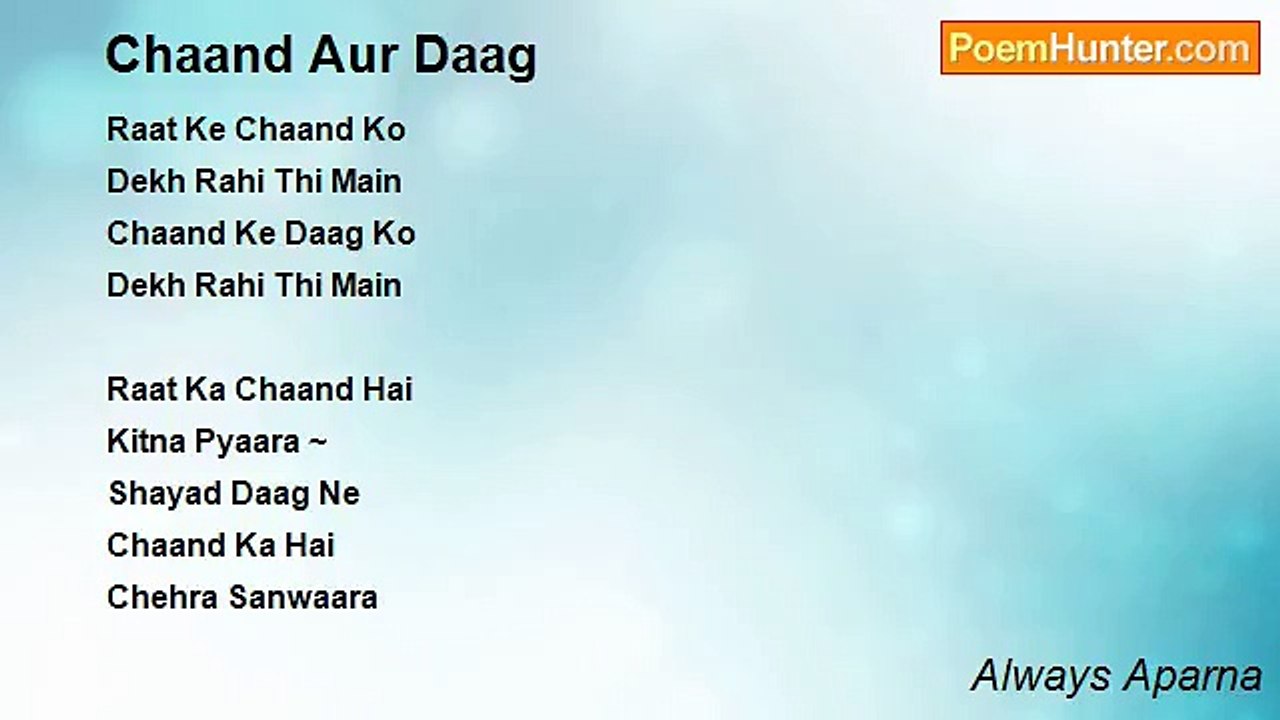 Always Aparna - Chaand Aur Daag