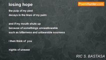 RIC S. BASTASA - losing hope