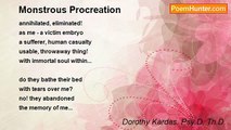 Dorothy Kardas, Psy.D. Th.D. - Monstrous Procreation