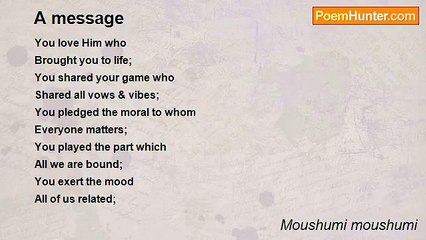 Moushumi moushumi - A message