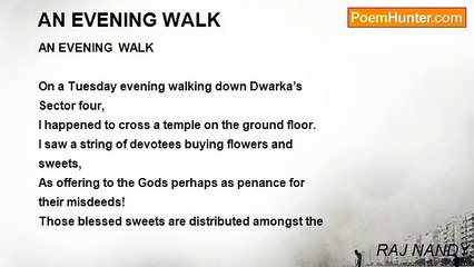 RAJ NANDY - AN EVENING WALK