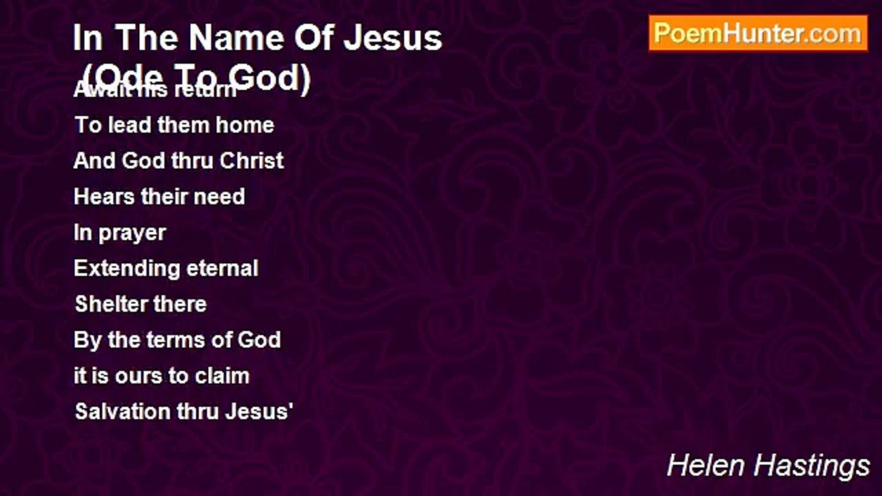 Helen Hastings - In The Name Of Jesus  (Ode To God)