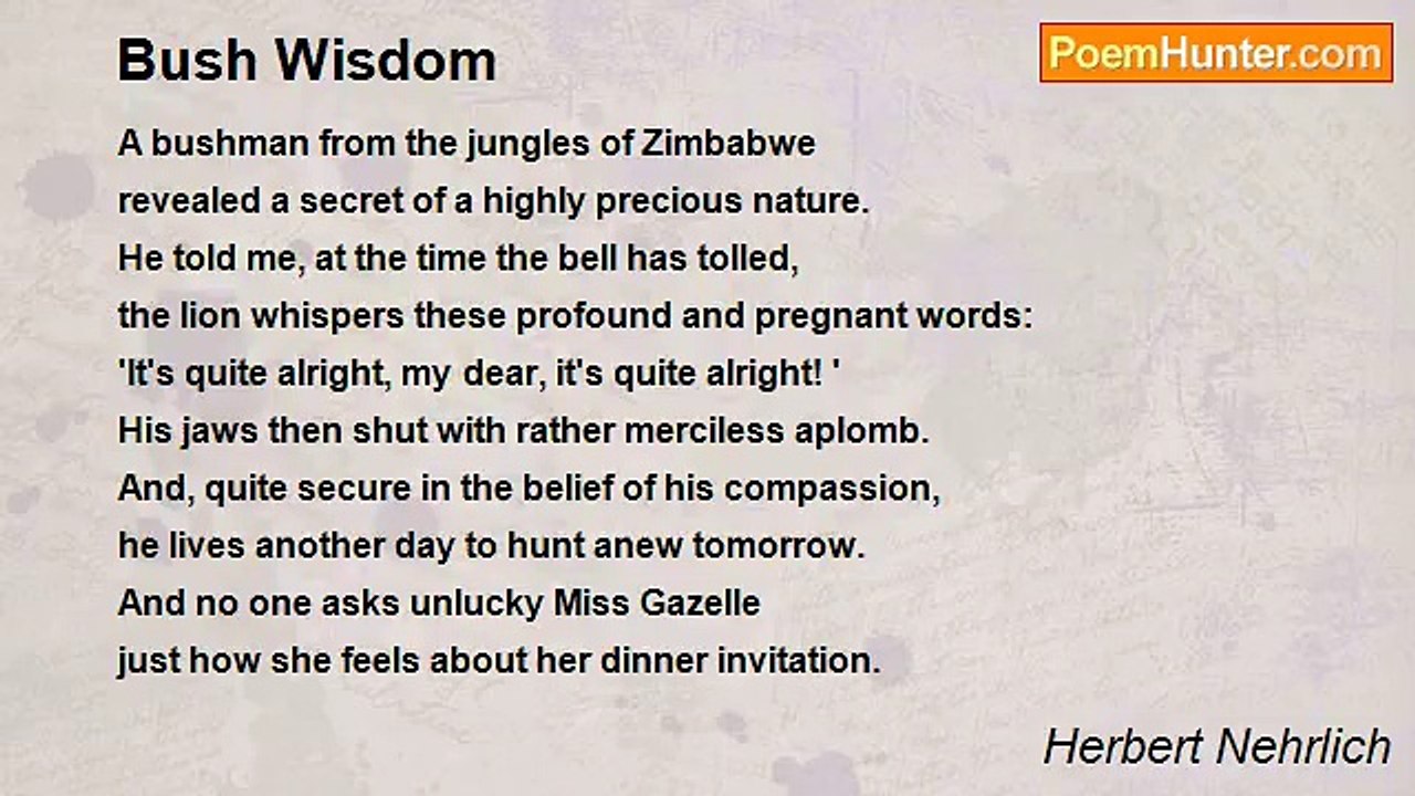 Herbert Nehrlich - Bush Wisdom