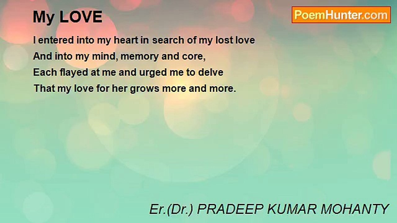 Er.(Dr.) PRADEEP KUMAR MOHANTY - My LOVE