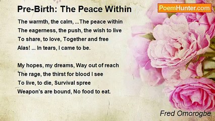 Fred Omorogbe - Pre-Birth: The Peace Within