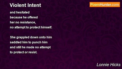 Lonnie Hicks - Violent Intent