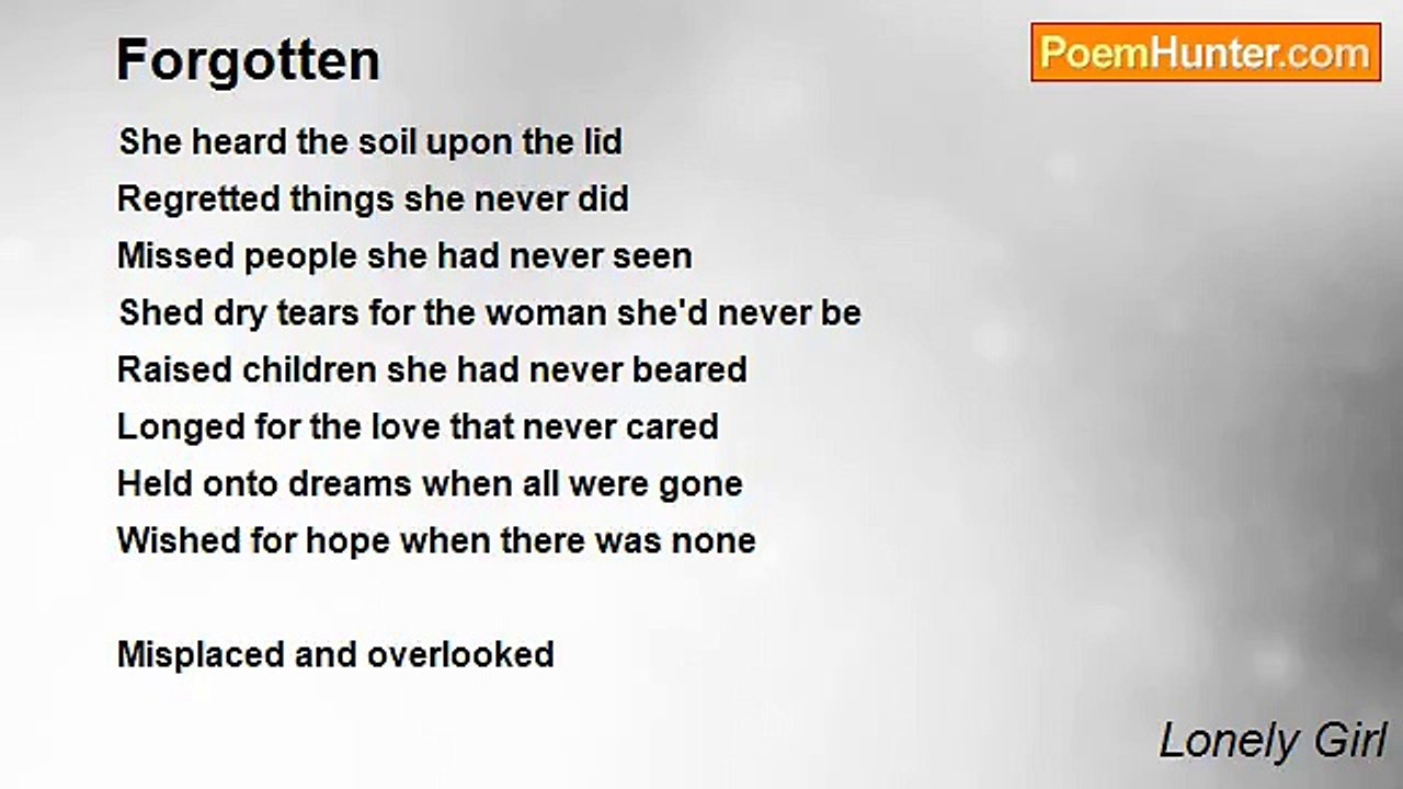 Lonely Girl - Forgotten