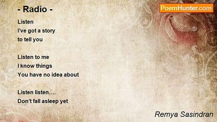 Remya Sasindran - - Radio -