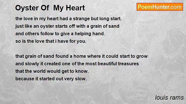 louis rams - Oyster Of My Heart