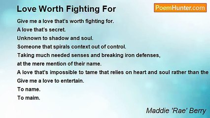 Maddie 'Rae' Berry - Love Worth Fighting For