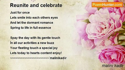 malini kadir - Reunite and celebrate