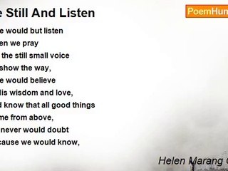 Helen Marang Gafford - Be Still And Listen
